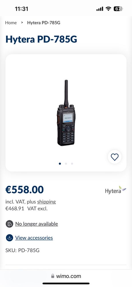 Hytera PDC760 Multi-Mode Advanced Handheld Radio DMR LTE