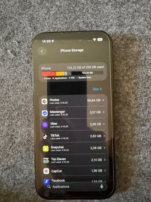 iPhone 14 pro space black 256 gb