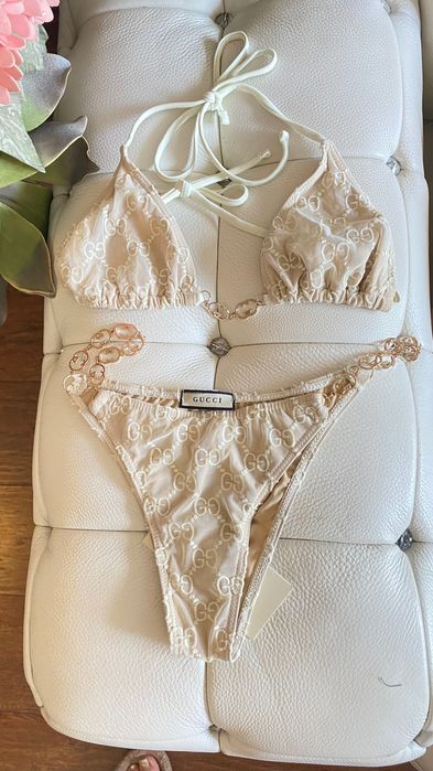 Бикини бански Гучи*Gucci technical gold chain