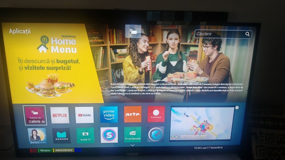 SmartTV LED PHILIPS 4K 50inch cu Netflix, YouTube Wifi