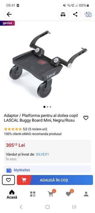Platforma carucior Buggi Board Mini noua