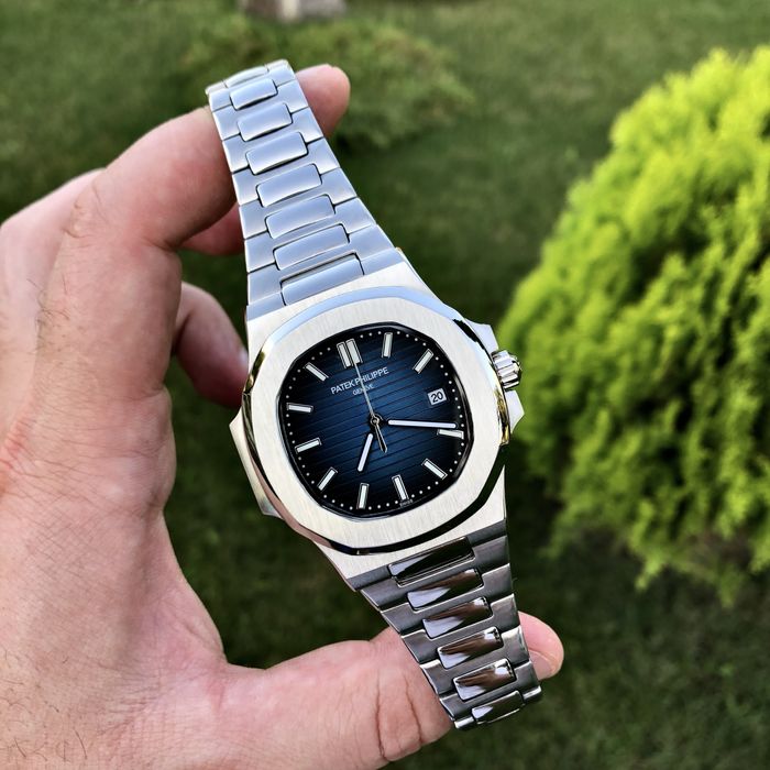 ceas patek philippe nautilus blue dial steel