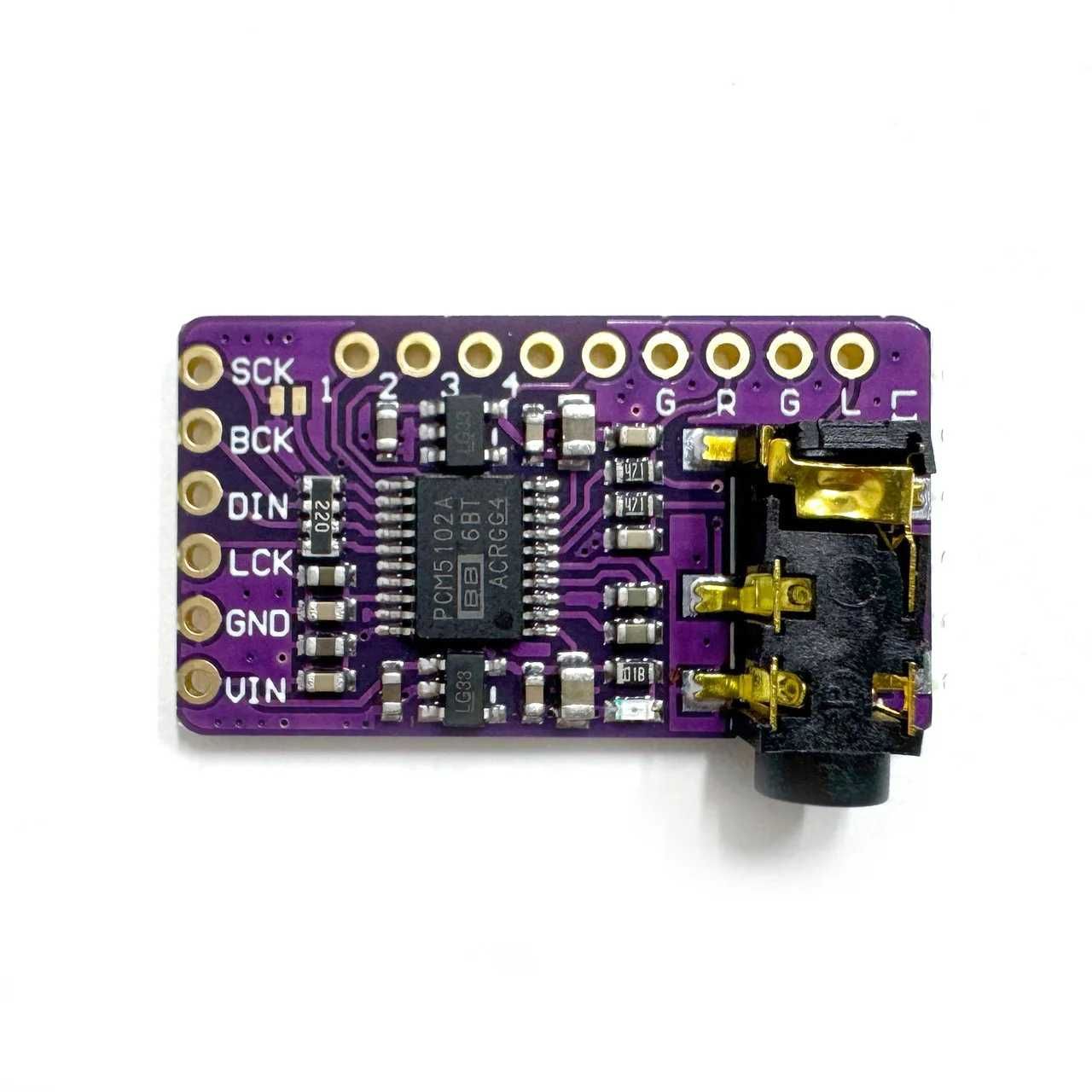 Модуль звукового I2S ЦАП на PCM5102 32бит 384K для Raspberry Pi