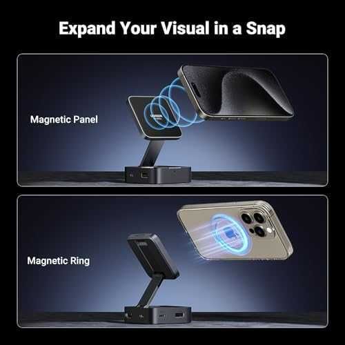 Нов Магнитен USB-C Hub UGREEN с HDMI USB-A 100W PD Компактен и Сгъваем