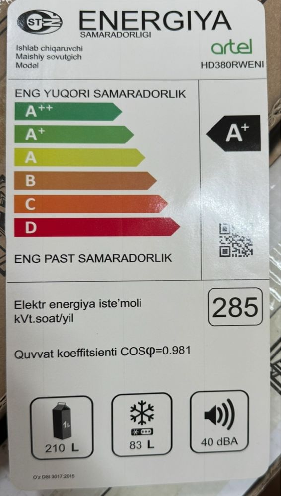 Artel  HD380RWENI Madel