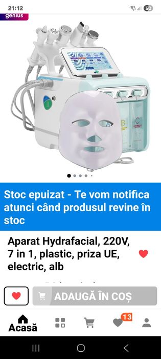 Aparat hidrafacial NOU, In Garanție!