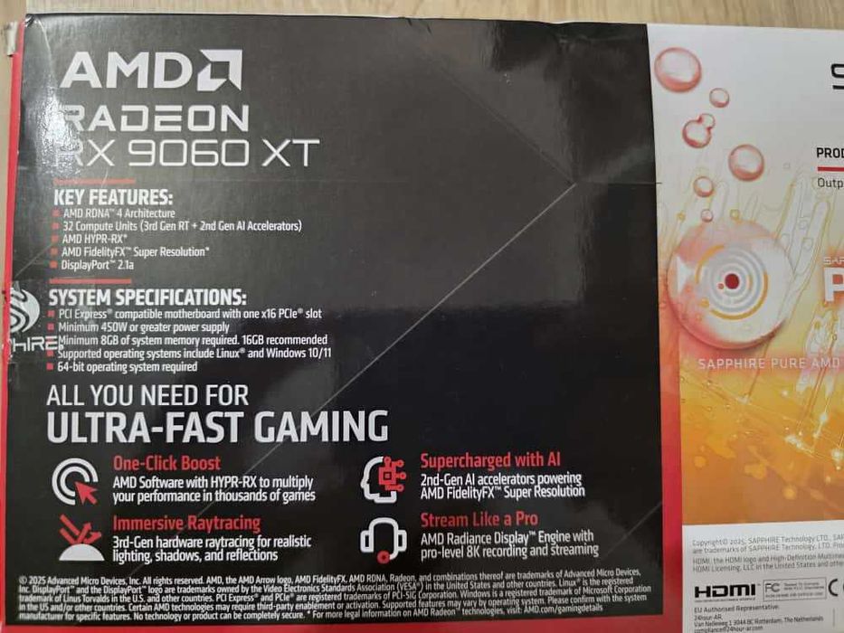 Placa video AMD Radeon RX 9060 XT 16GB - Noua