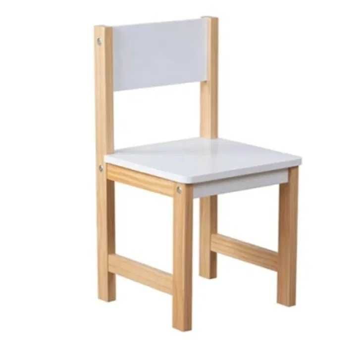 Дървена Детска маса със столчета Бели НОВИ