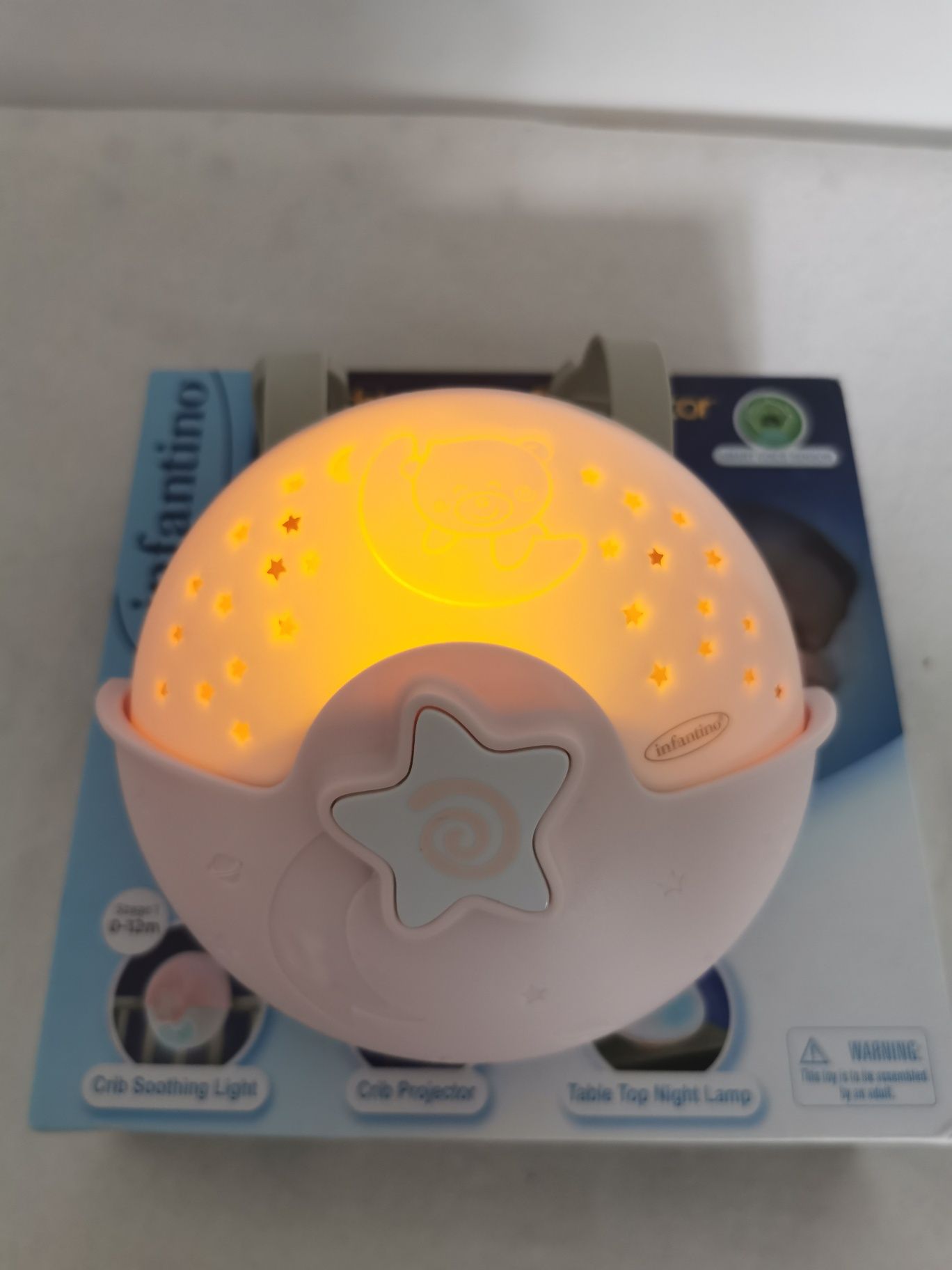 Lampa de veghe muzicala cu proiector si senzor de sunet Infantino