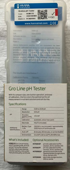 tester pH HI98115 Hanna Instruments