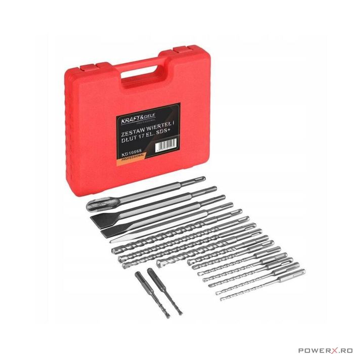 Set burgie si dalti SDS+,17 piese, Kraft