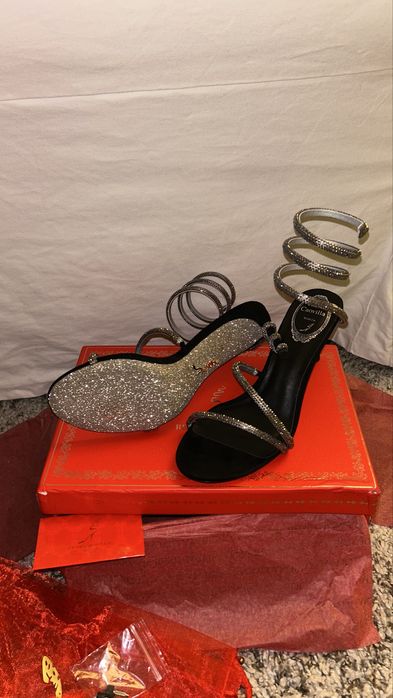 Sandale Rene caovilla piele naturala stoc 38