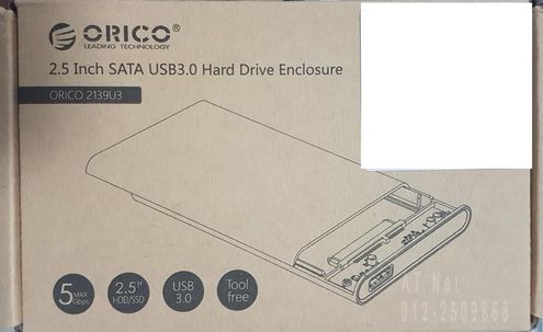 Кутия за хард диск 2,5 USB 3.0 HDD / SSD - Прозрачна