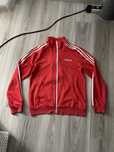 Hanorac cu fermoar adidas rosu