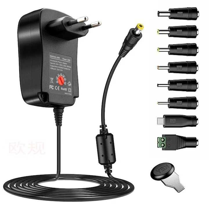Зарядно Адаптер 220V Универсален Digital One SP01104 SY8 30W, 3-12V