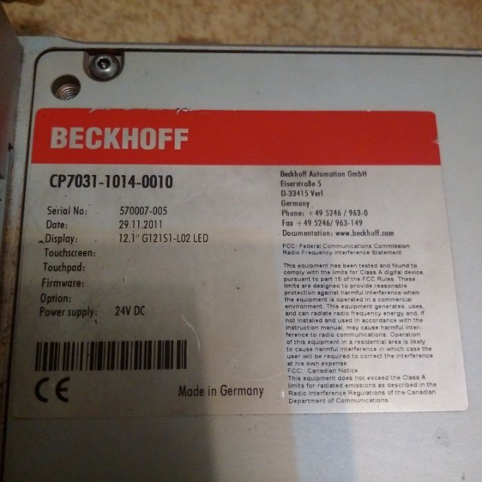Panou de operare Beckhoff,foarte puțin folosit!