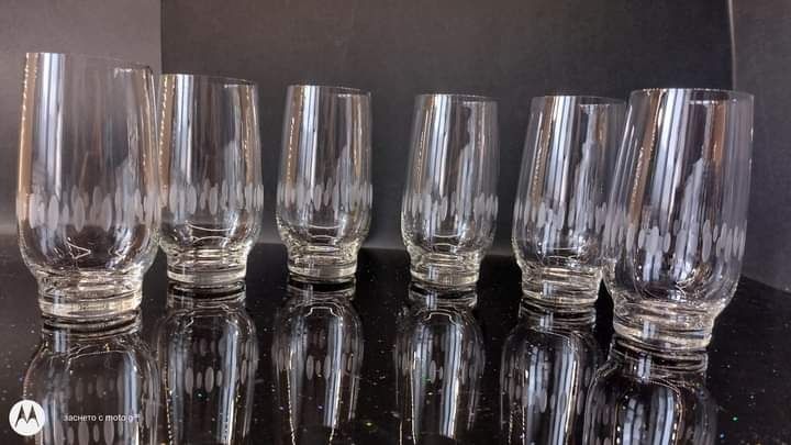 Комплект от тънкостенни чаши кристалин за вино, ликьор, шампанско, вод