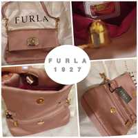 Furla Satin Rose елегантна клъч чанта