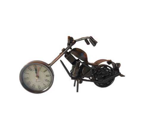 Ceas decorativ in forma de motocicleta, Maro, 19 cm