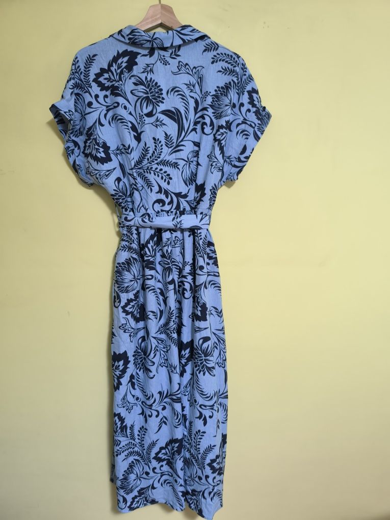 Rochie nouă, midi, în +vâscoză, Zara L, S
