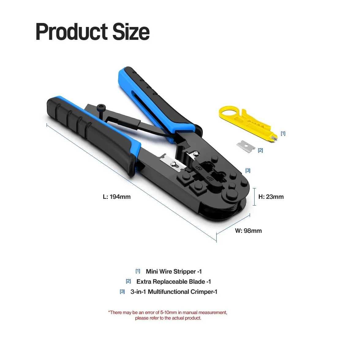 Клещи за кримпване STELS SN-70, RJ11, RJ12, RJ45