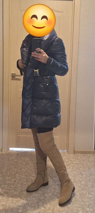 Сапоги ботфорты замша зима 38р