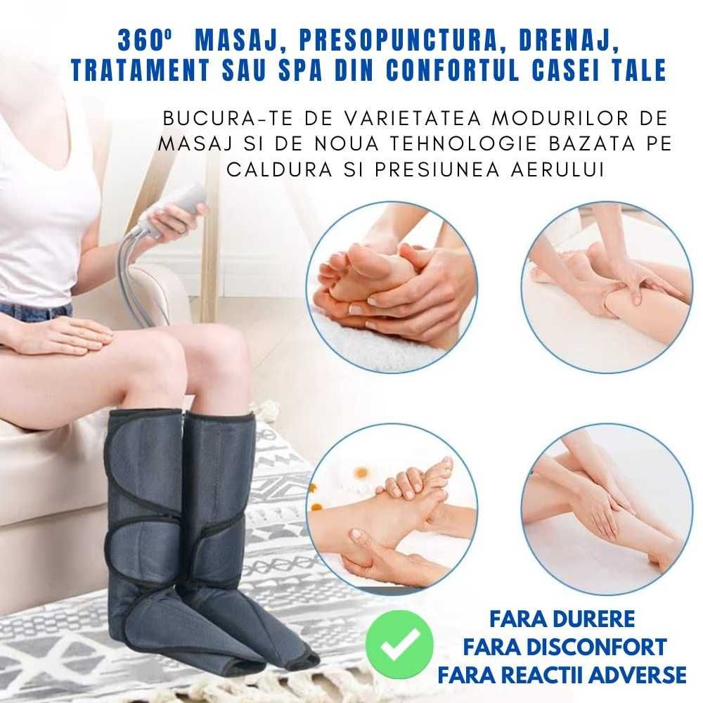 Aparat masaj pentru picioare presopunctura incalzire drenaj limfatic