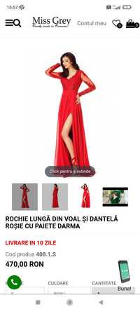 Rochie rosie de seara