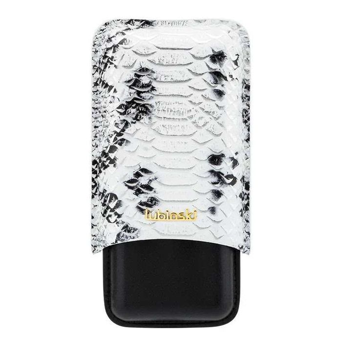 Lubinski кожен калъф за 3 пури, кожа тип питон