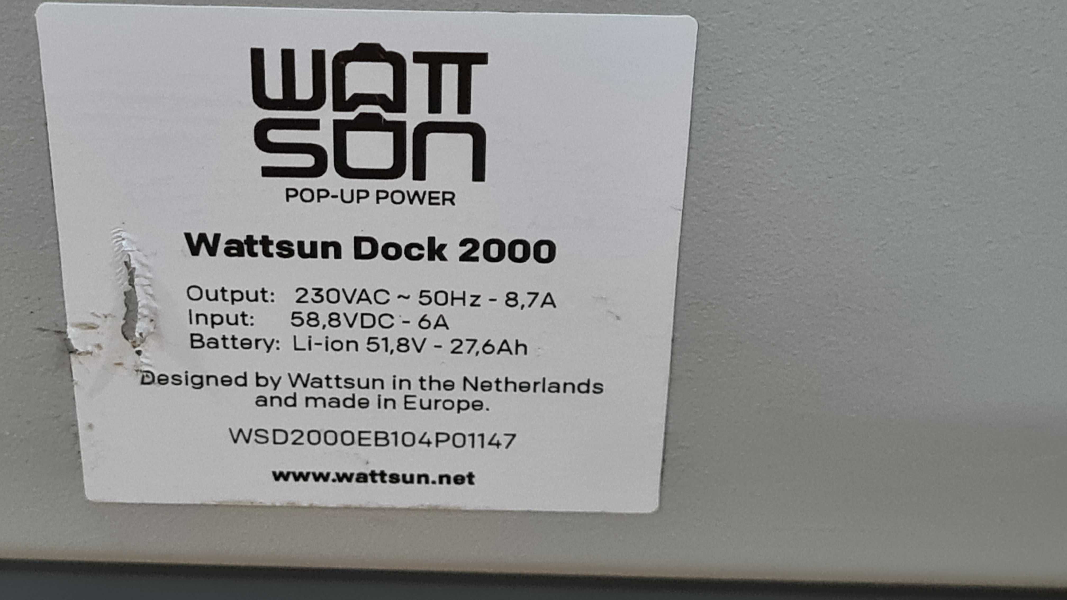 Wattsun Dock 2000W, baterie 1,4 Kw/h Li-Ion, invertor sinus pur 2000W