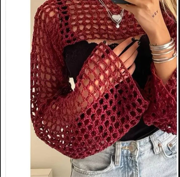 Женская кофточка сеточка