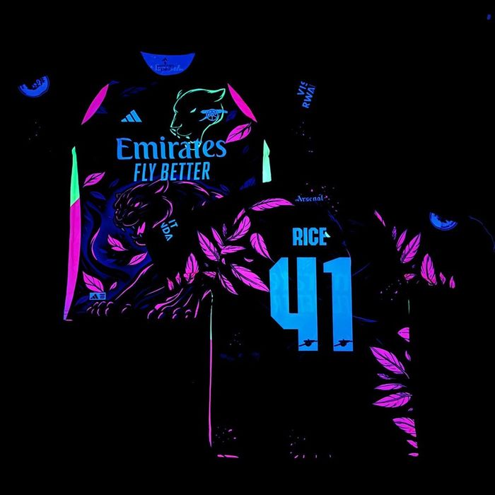 Флуоресцентна футболна фланелка на АРСЕНАЛ#ДЕКЛАН РАЙС#41!