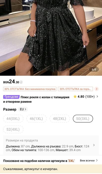 Черна рокля 3хл, марка Shein