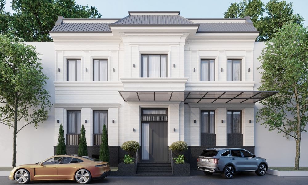 Дом двух этажный плюс подвал и терасса