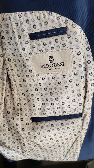 Sacou Seroussi albastru elegant mărimea 48 - preț redus