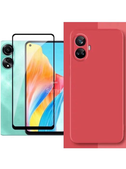 Oppo A38/A58/A78/Reno 10 12F 13F 14F Husa Soft Fin+Folie Sticla/Silico