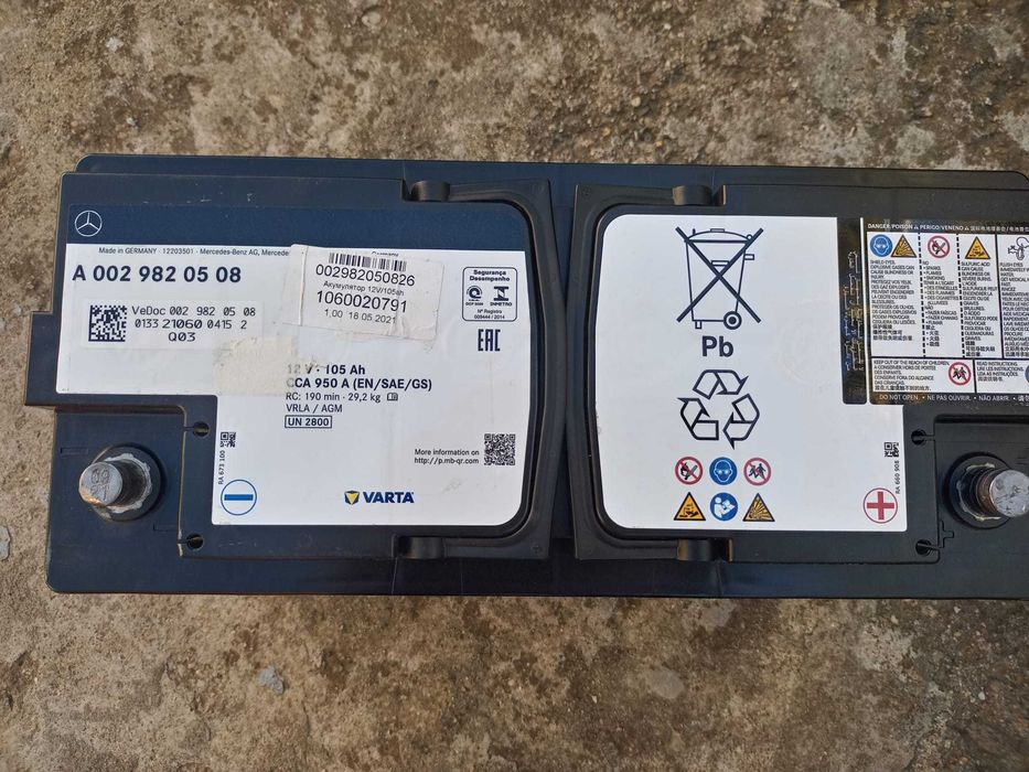 Baterie auto Mercedes Benz originală 12V,105Ah AGM
