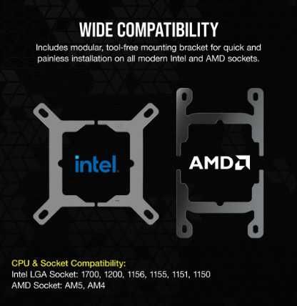 Охладител за процесор iCUE LINK H150i LCD, AIO 360 мм, 2400 об/мин