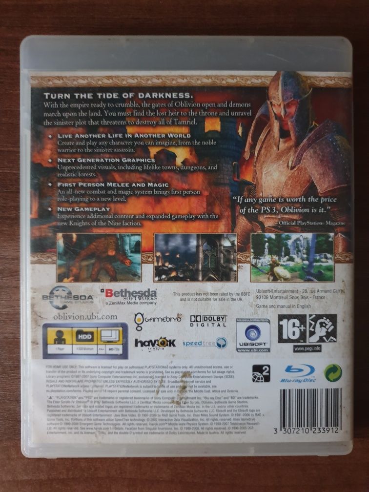 The Elder Scrolls IV Oblivion PS3/Playstation 3