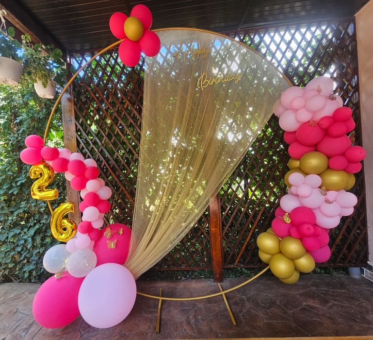 Decor cu baloane, photo corner și arcade