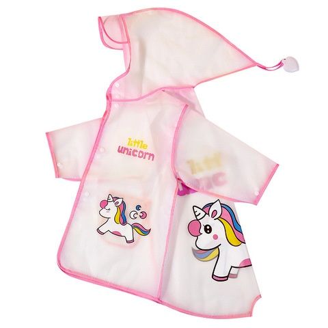 Дождевик плащ для детей raincoat единорог розовый