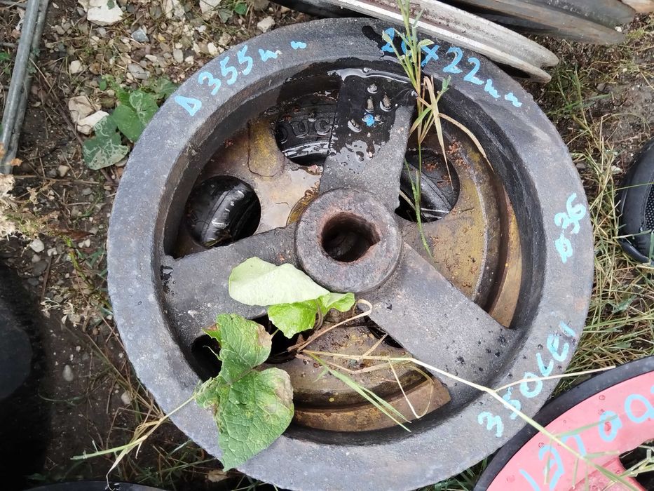 Fulie cu 2 canale de 22 mm mare