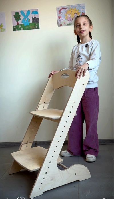 Растущий стол-парта и стул из эко-фанеры: