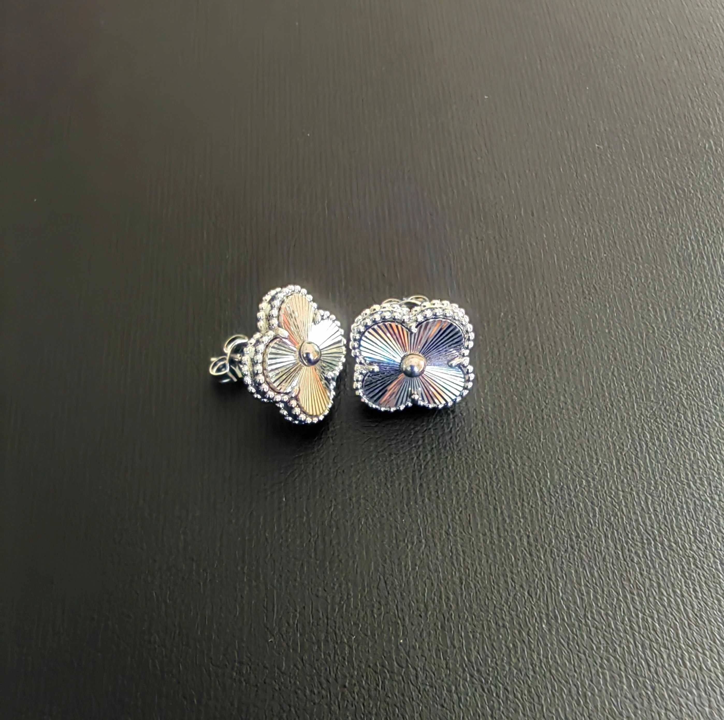 Сребърни дамски обеци Van Cleef & Arpels VCA Vintage Alhambra earrings