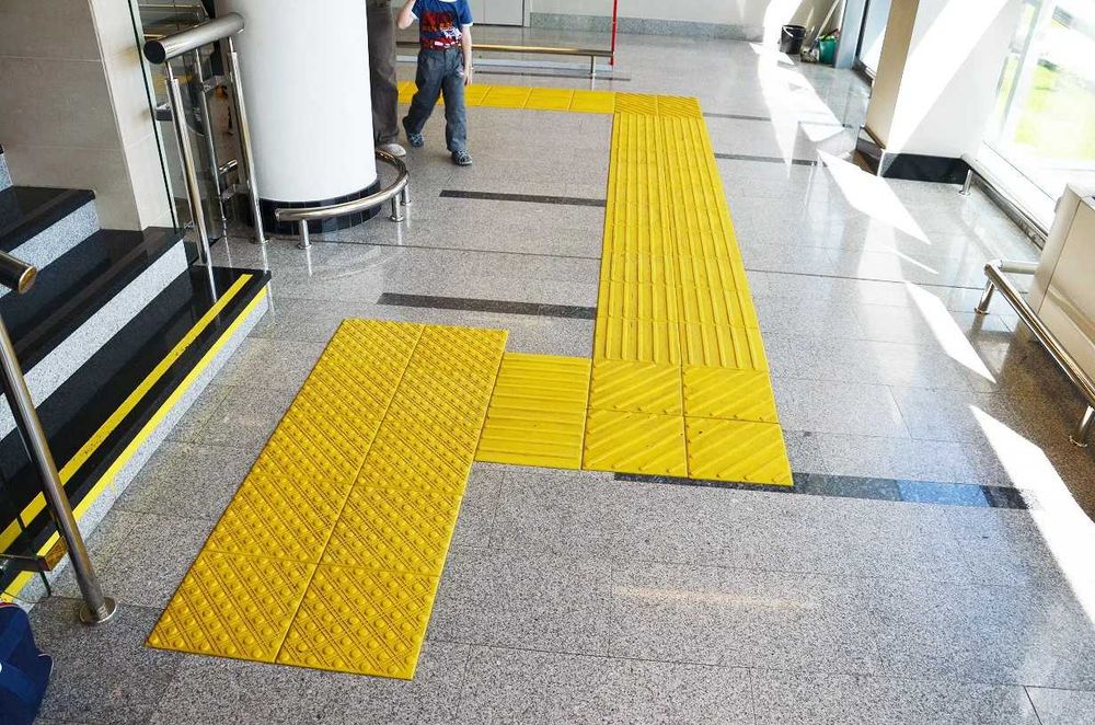 Тактильная Плитка Пвх  Поле Внимания Конусы Преодолимое Препятствие