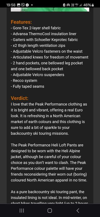 Peak Performance Gore-Tex Pro Vel. M
