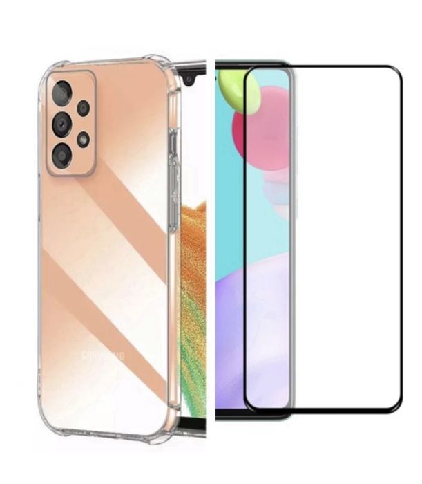 Husa SIlicon Impact Clear si Folie Sticla Samsung A52s/A53/A54/A55/A56