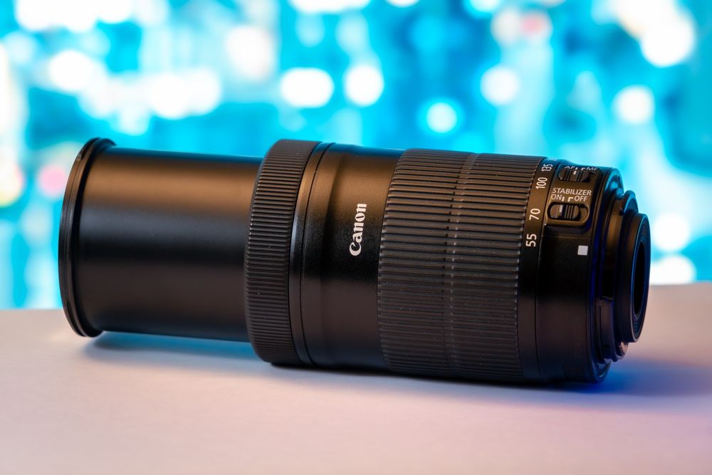 Obiectiv Canon EF-S 55-250mm IS STM + adaptor macro + UV