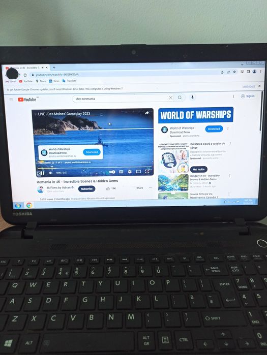 Laptop toshiba intel celeron