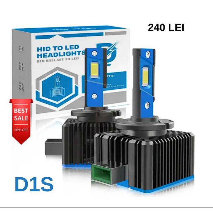 Becuri led auto D1S/D2S/D3S conversie xenon LED, PLug&play, 21000LM